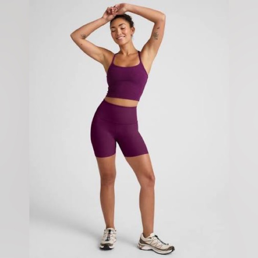 FULL SET Beyond Yoga Spacedye Slim Racerback Crop and HW Biker Shorts